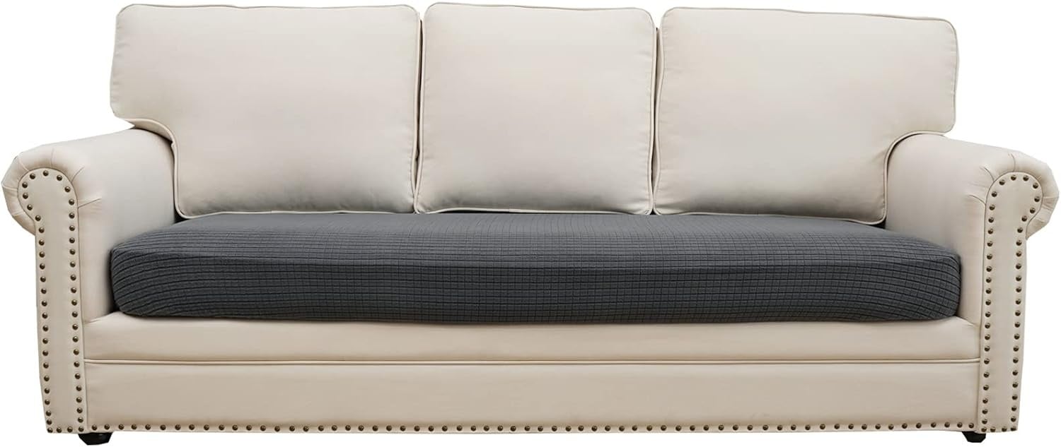 Sofahoes L-vorm 3-zits Stretch Polyester Donkergrijs (54% korting)