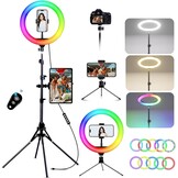 KOSCHEAL Ringlamp 12 inch met Statief - 40 RGB Modi & 3 Kleuren - 33% Korting