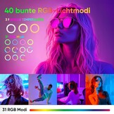 KOSCHEAL Ringlamp 12 inch met Statief - 40 RGB Modi & 3 Kleuren - 33% Korting