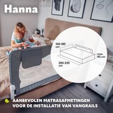 LIONELO Hanna Bedhekje 150x66cm - Extra Hoog & Opvouwbaar met Korting!