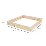 Moestuinbak Hout 120x120x18 cm - Met Gronddoek - 33% Korting