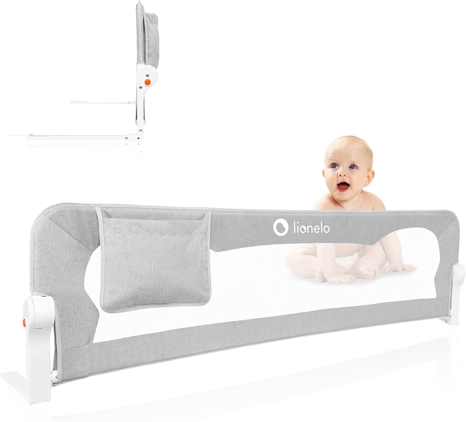 Lionelo Hanna Bedhekje 150x66cm - Hoog & Veilig met StandSafe - 34% Korting!