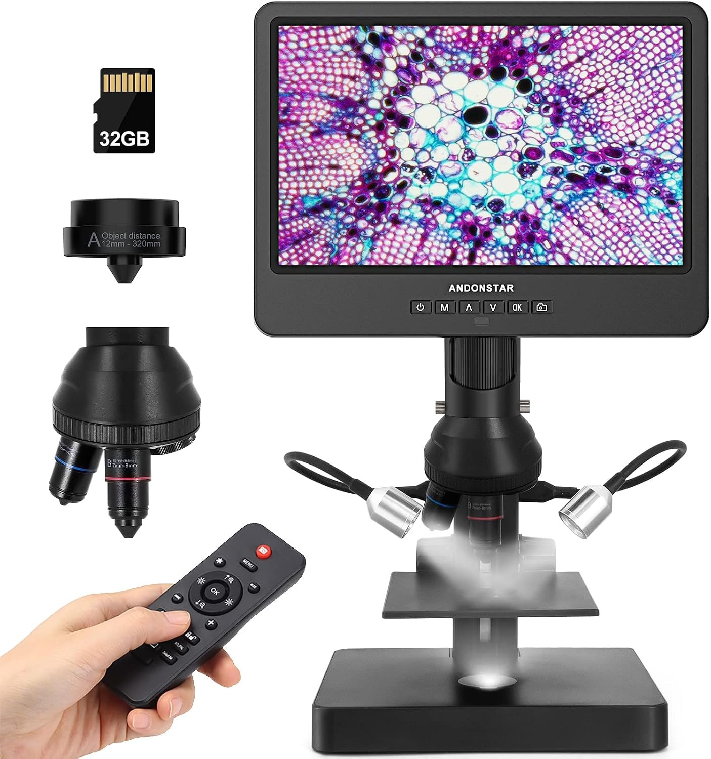 Andonstar AD249S-P Digitale Microscoop 10.1" HDMI, 4000x, Met 35% Korting