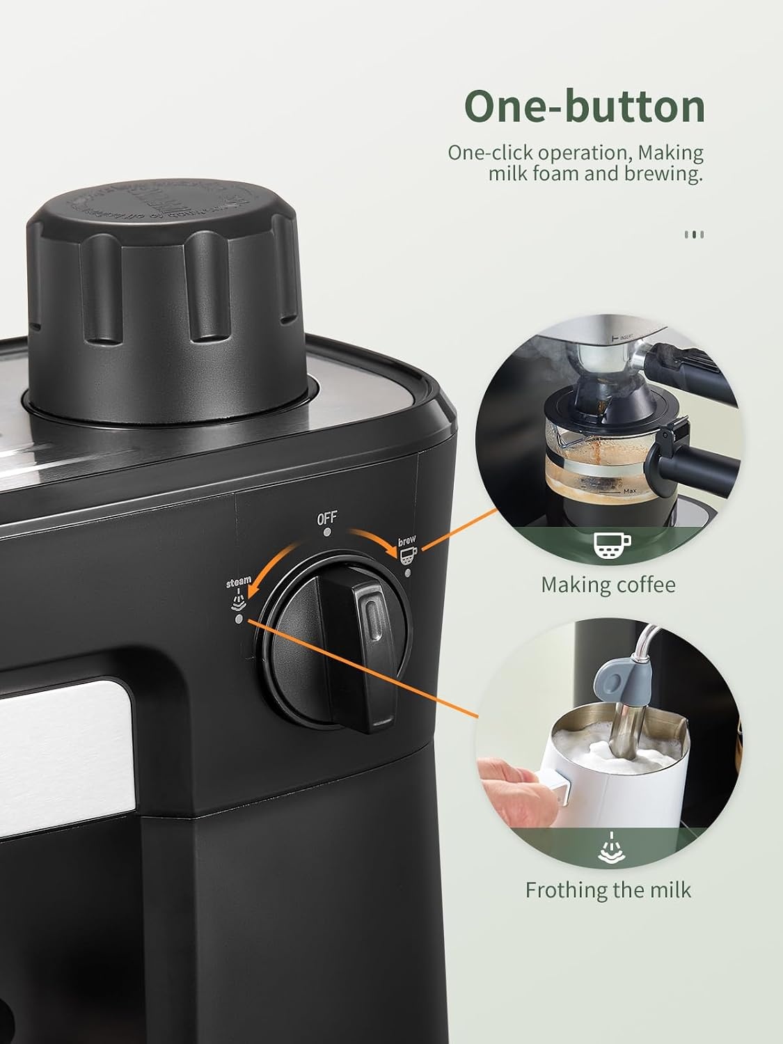 Reemix Espressomachine RVS met Melkopschuimer - 34% Korting!