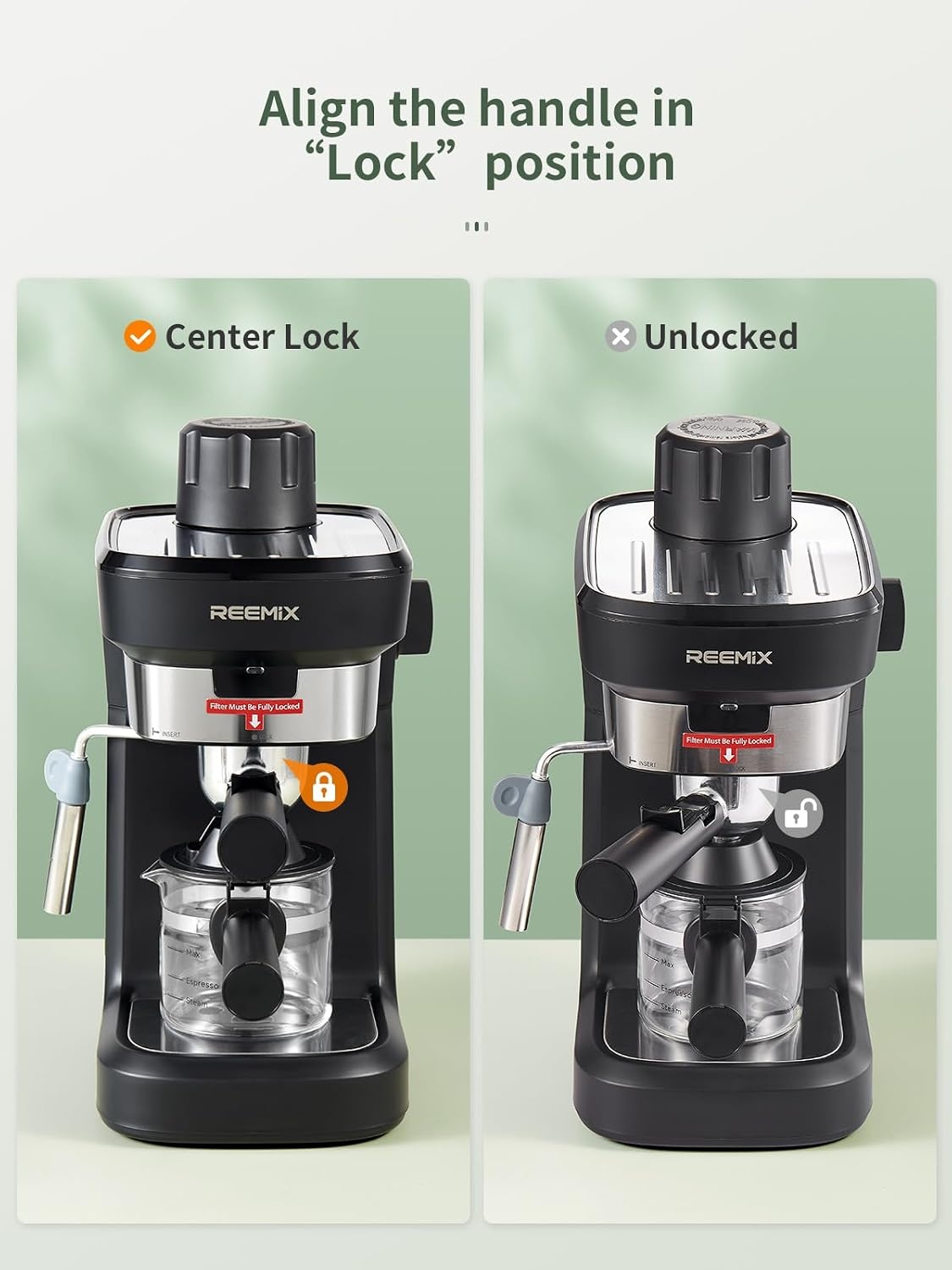 Reemix Espressomachine RVS met Melkopschuimer - 34% Korting!