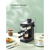 Reemix Espressomachine RVS met Melkopschuimer - 34% Korting!