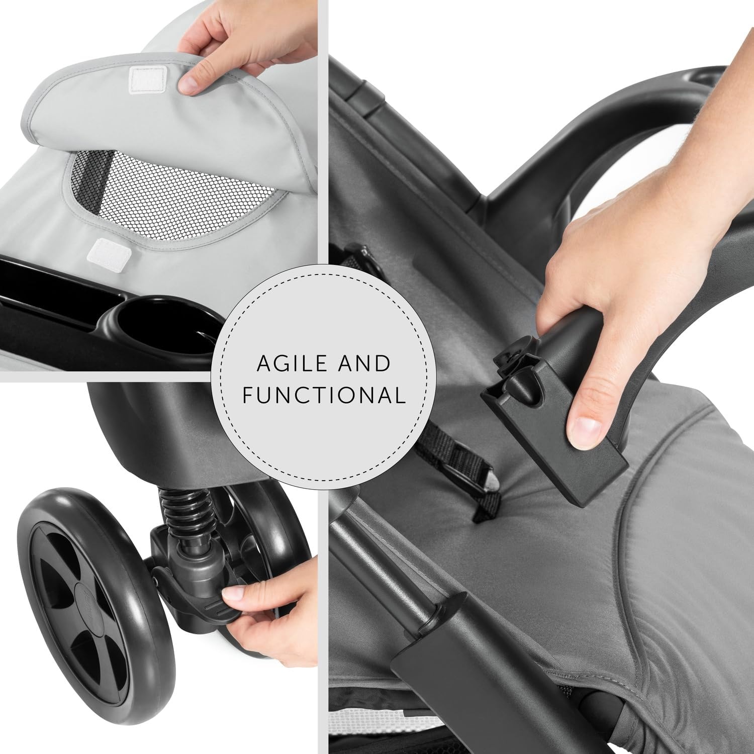 Hauck Shopper Neo II Buggy Grijs - Tot 25 kg - Compact & Lichtgewicht (7.5 kg) - 34% Korting