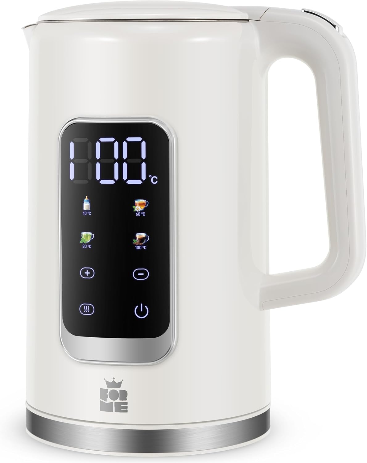 ForMe Waterkoker 1,7L Zwart - Temperatuurkeuze & Warmhoudfunctie (33% Korting)