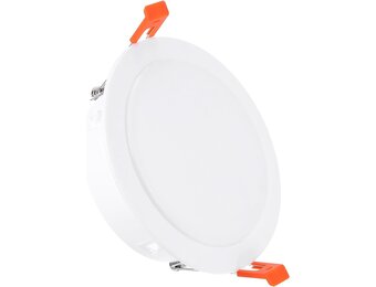 Plafondafdekking Wit met veren decoratie voor ronde gaten 10,5-12,5 cm | Afdekpaneel 4 inch PP voor muur, plafond, ventilator & downlight