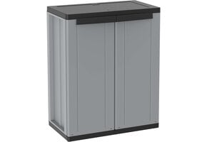 Kunststof Opbergkast Grijs/Zwart - 53% Korting!