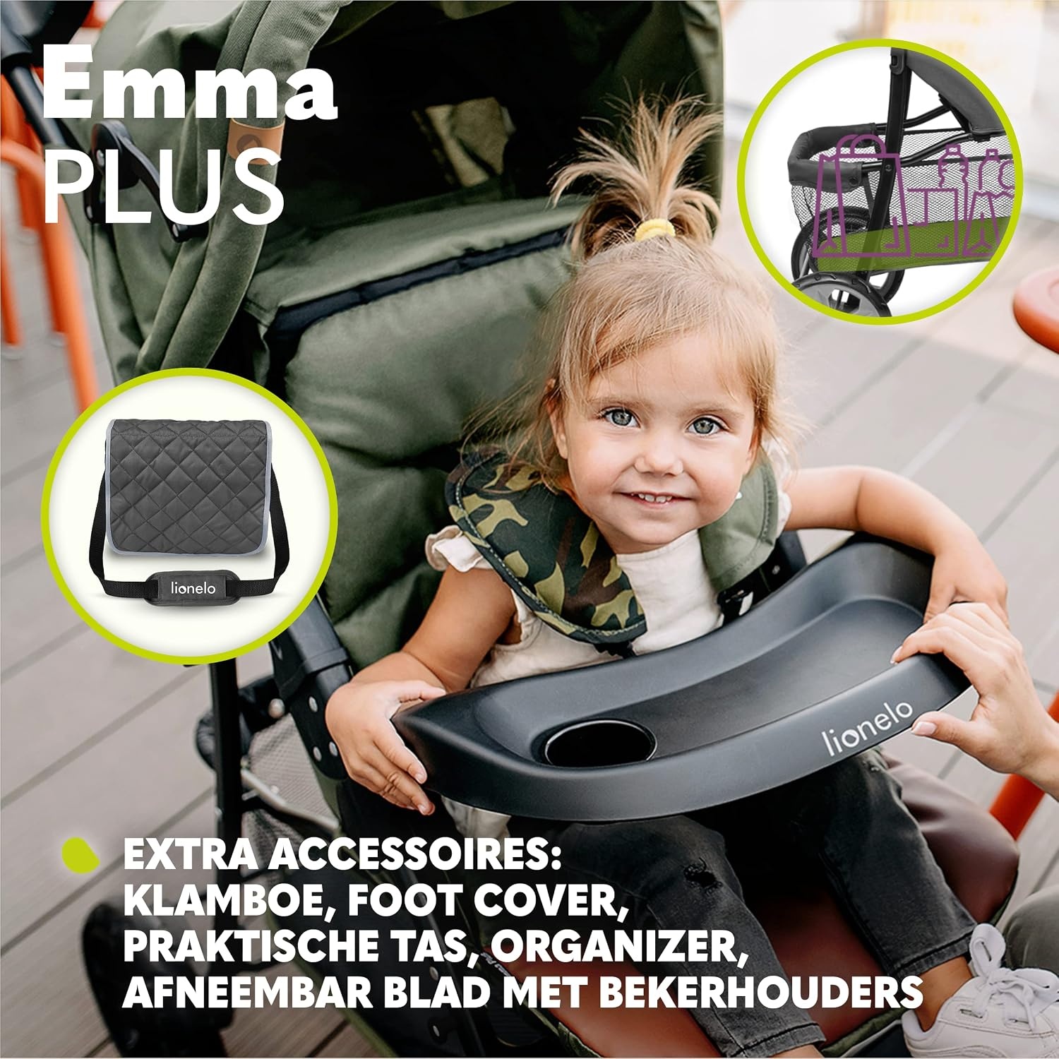 Lionelo Emma Plus Wandelwagen - Lichtgewicht & Inklapbaar - 34% Korting