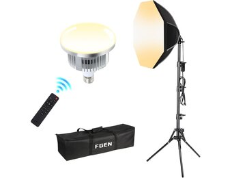 Softbox LED 60W met Afstandsbediening - 3000-6400K - 50cm - 34% Korting