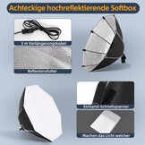 Softbox LED 60W met Afstandsbediening - 3000-6400K - 50cm - 34% Korting