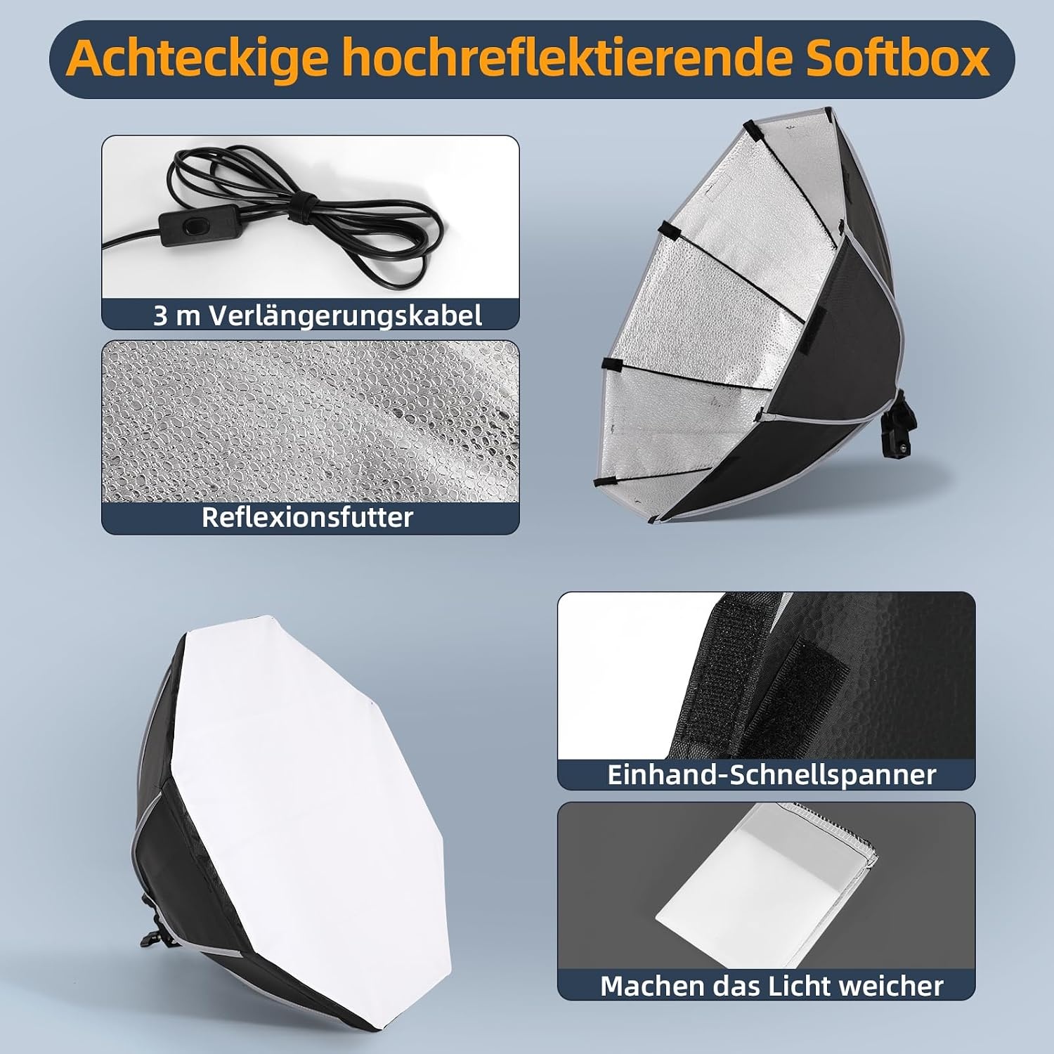 Softbox LED 60W met Afstandsbediening - 3000-6400K - 50cm - 34% Korting