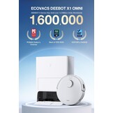 ECOVACS DEEBOT X1 OMNI Wit Robotstofzuiger - 35% Korting