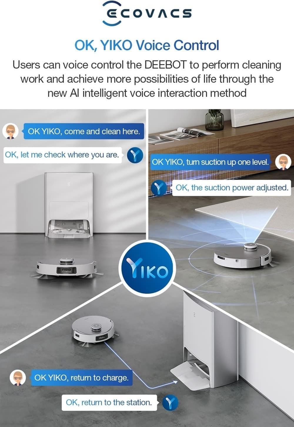 ECOVACS DEEBOT X1 OMNI Wit Robotstofzuiger - 35% Korting