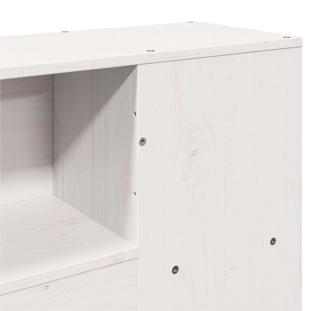 Hoofdbord Grenenhout Wit met Opbergruimte (150 cm) - 35% Korting