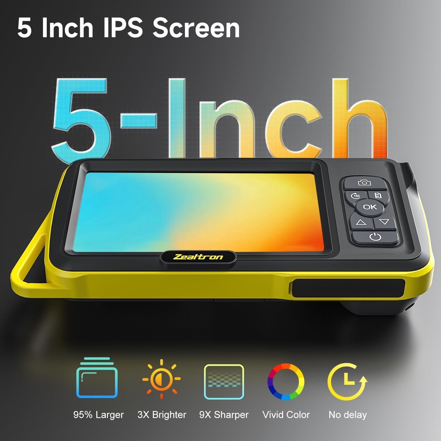 Endoscoopcamera 5" IPS, 1920p Dubbele Lens, 5m Kabel, 34% Korting