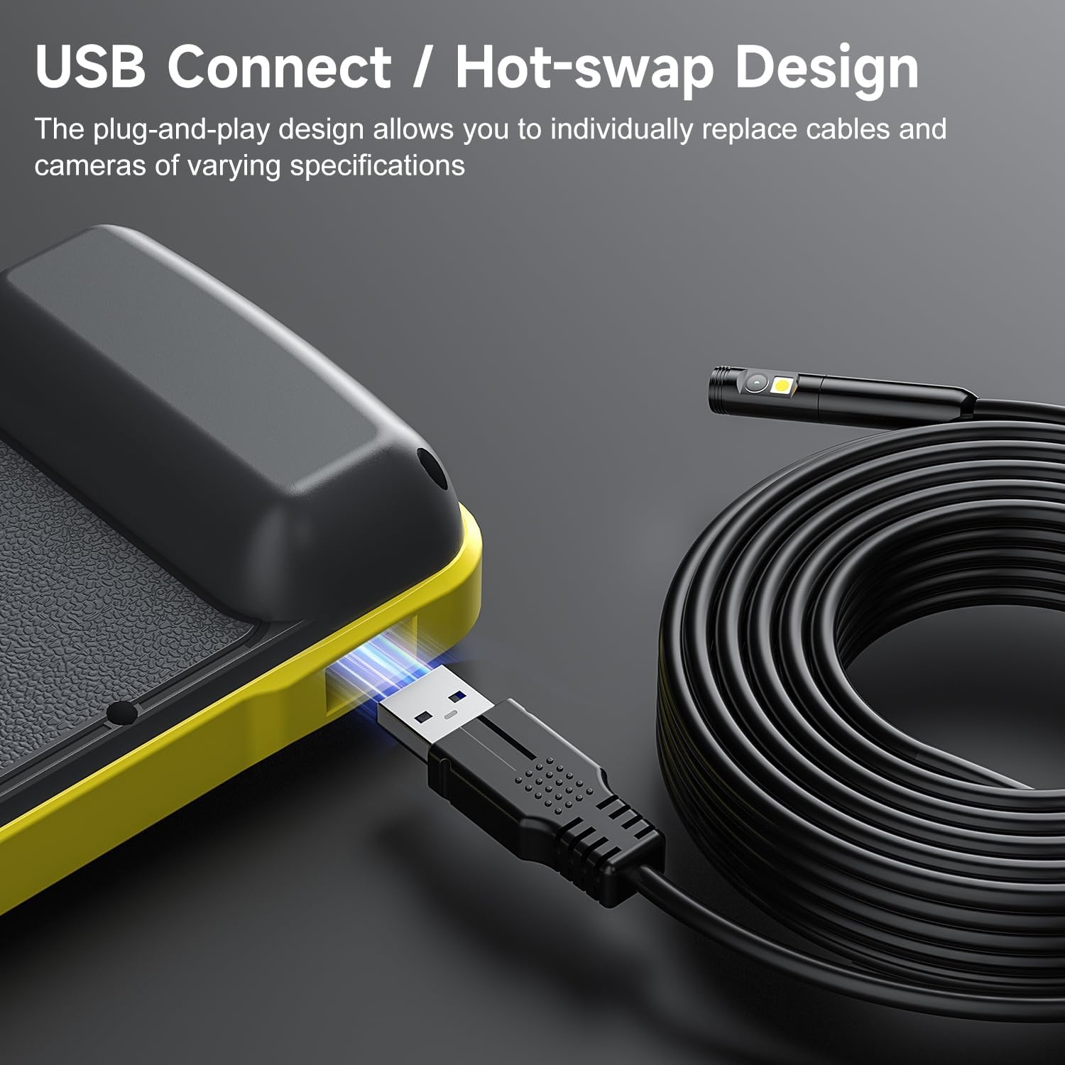 Endoscoopcamera 5" IPS, 1920p Dubbele Lens, 5m Kabel, 34% Korting