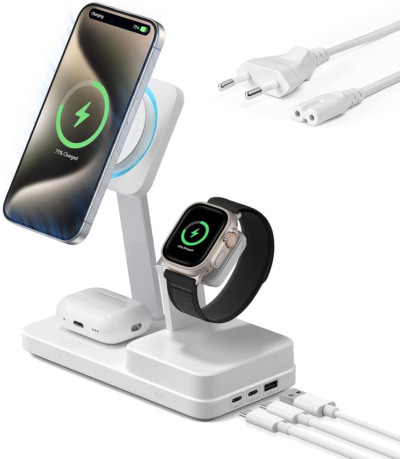 ESR 100W GaN Snellader 6-in-1 met MagSafe & Draadloos Laden - 34% Korting