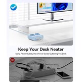 ORICO GaN PowerBrick 25W: Platte Stekkerdoos Blauw, 2x Stopcontact, 4x USB - 52% Korting!