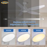 Newday Plafondventilator met Verlichting, Wit, 35% Korting