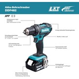 Makita DDF482RFJ Accu-Schroefboormachine 18V met 59% Korting