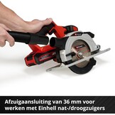 Einhell Accu-handcirkelzaag TE-CS 18/150 Li-Solo - Rood/Zwart