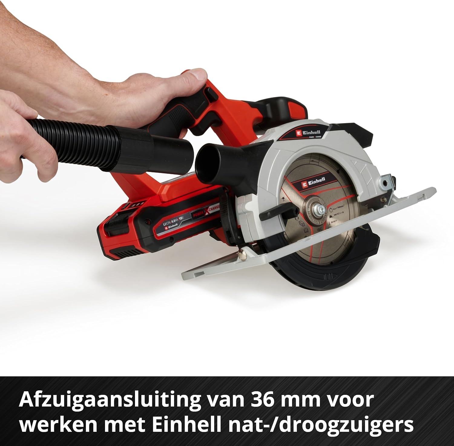 Einhell Accu-handcirkelzaag TE-CS 18/150 Li-Solo - Rood/Zwart