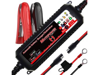 MOTOPOWER MP00207-FR 6 V/12 V 4 AMP Intelligente oplader, volautomatisch, met batterijherstelmodus