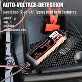 MOTOPOWER MP00207-FR 6 V/12 V 4 AMP Intelligente oplader, volautomatisch, met batterijherstelmodus