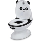 Bebeconfort Mini-Toilet, Baby Potje voor Zindelijkheidstraining, 1-3 jaar, 0-20 kg, Levensecht met Spatschild, Echt Spoelgeluid, Uitneembare Pot, Eenvoudig te Reinigen, Rubberen Voet, Panda