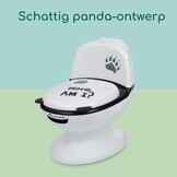 Bebeconfort Mini-Toilet, Baby Potje voor Zindelijkheidstraining, 1-3 jaar, 0-20 kg, Levensecht met Spatschild, Echt Spoelgeluid, Uitneembare Pot, Eenvoudig te Reinigen, Rubberen Voet, Panda