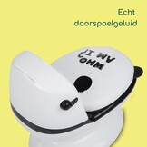 Bebeconfort Mini-Toilet, Baby Potje voor Zindelijkheidstraining, 1-3 jaar, 0-20 kg, Levensecht met Spatschild, Echt Spoelgeluid, Uitneembare Pot, Eenvoudig te Reinigen, Rubberen Voet, Panda