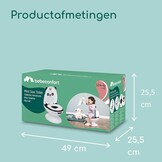Bebeconfort Mini-Toilet, Baby Potje voor Zindelijkheidstraining, 1-3 jaar, 0-20 kg, Levensecht met Spatschild, Echt Spoelgeluid, Uitneembare Pot, Eenvoudig te Reinigen, Rubberen Voet, Panda