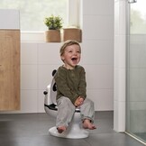 Bebeconfort Mini-Toilet, Baby Potje voor Zindelijkheidstraining, 1-3 jaar, 0-20 kg, Levensecht met Spatschild, Echt Spoelgeluid, Uitneembare Pot, Eenvoudig te Reinigen, Rubberen Voet, Panda