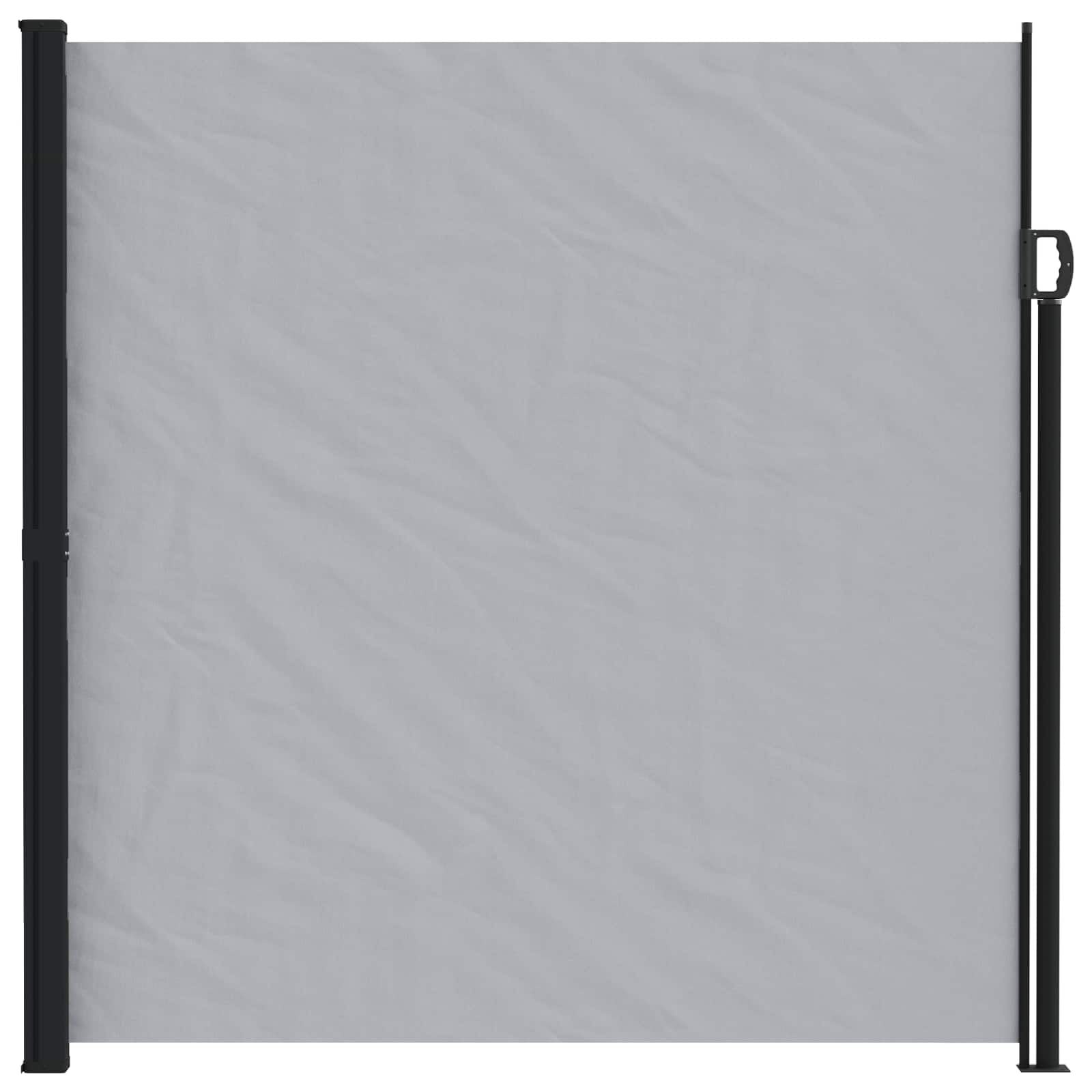 vidaXL Uittrekbaar Zijscherm 600x220cm Polyester Grijs - 35% Korting