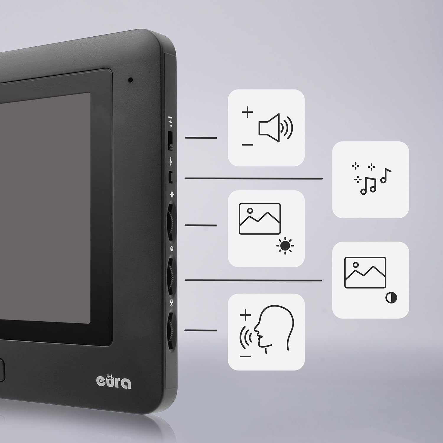 Video Deurintercom Systeem met 7" Kleurenmonitor & WiFi - Zwart - 35% Korting