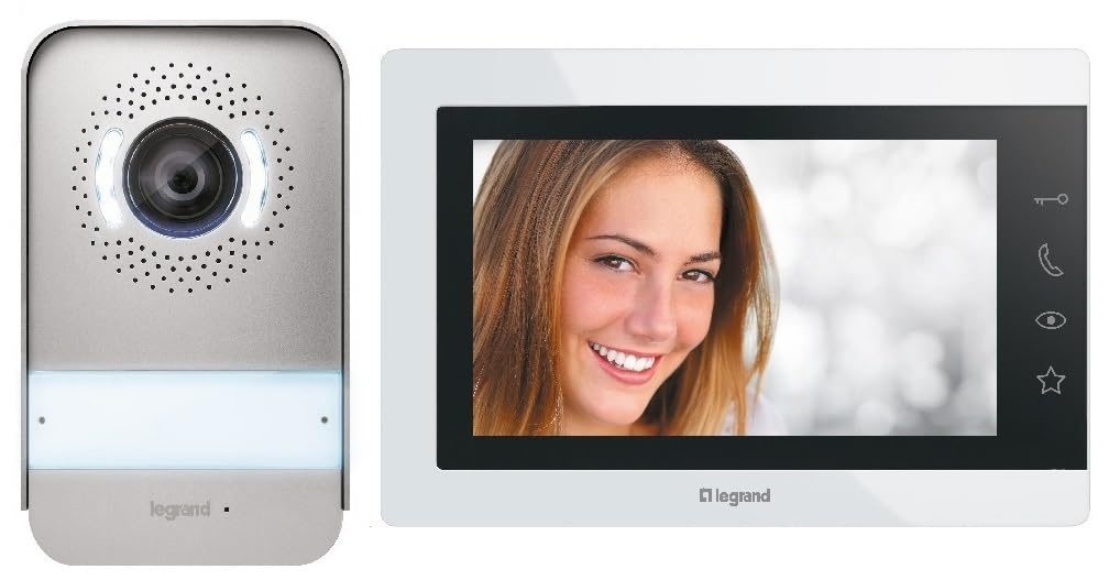 Video Deurintercomset 1/2-gezin 7" Kleurenmonitor Wit - 35% Korting