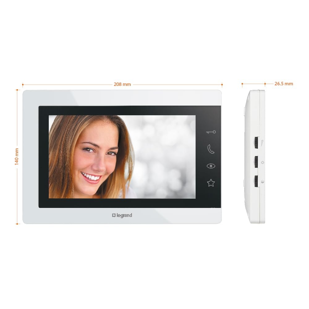 Video Deurintercomset 1/2-gezin 7" Kleurenmonitor Wit - 35% Korting
