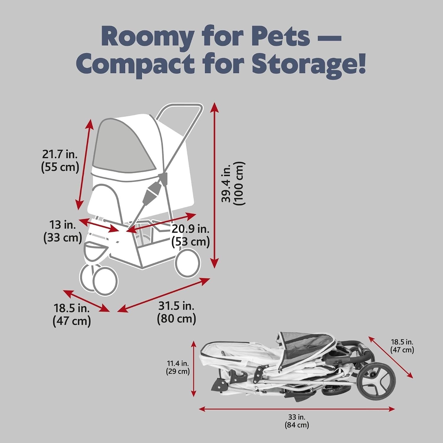 Hondenbuggy Zwart - Ideaal voor Oudere Honden - 34% Korting