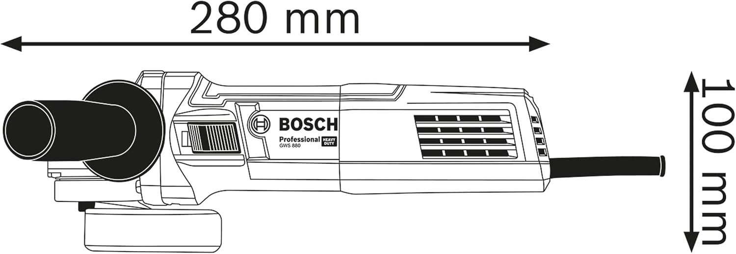 Bosch GWS 880 Haakse Slijpmachine 125mm - 34% Korting
