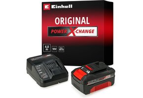 Einhell Power X-Change Starterset 4.0 Ah Accu en Snellader - 33% Korting