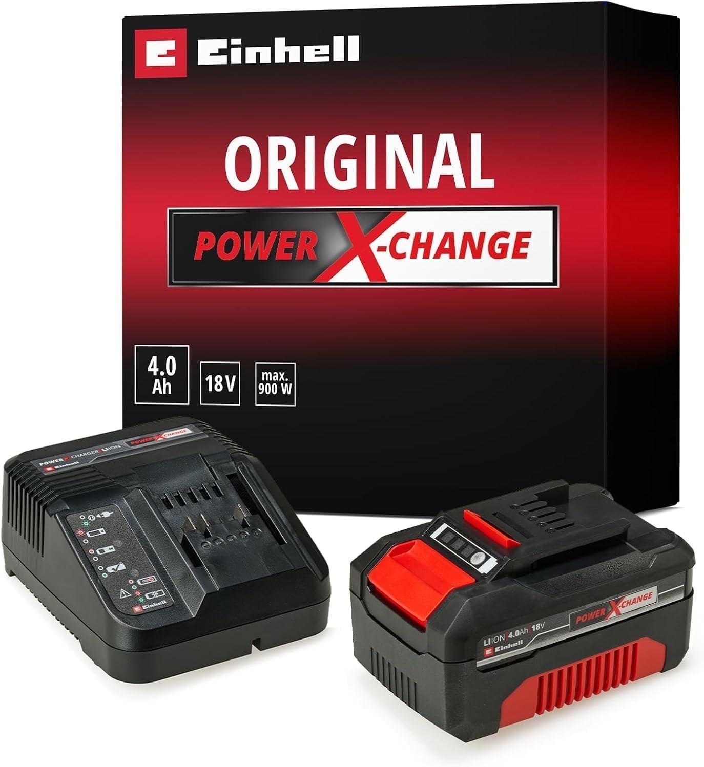 Einhell Power X-Change Starterset 4.0 Ah Accu en Snellader - 33% Korting