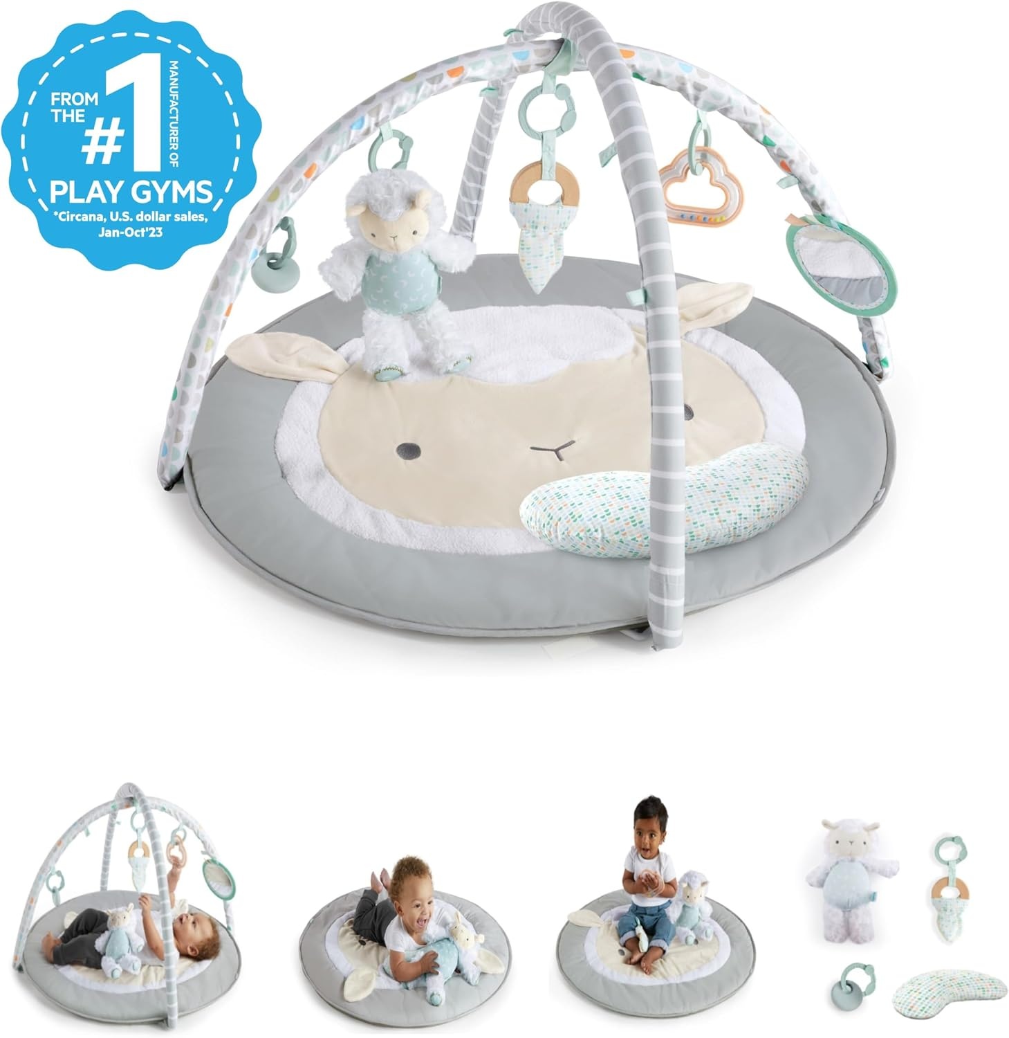 Ingenuity Speelkleed met boog, Sheppy's Spot, Grijs - 34% Korting!