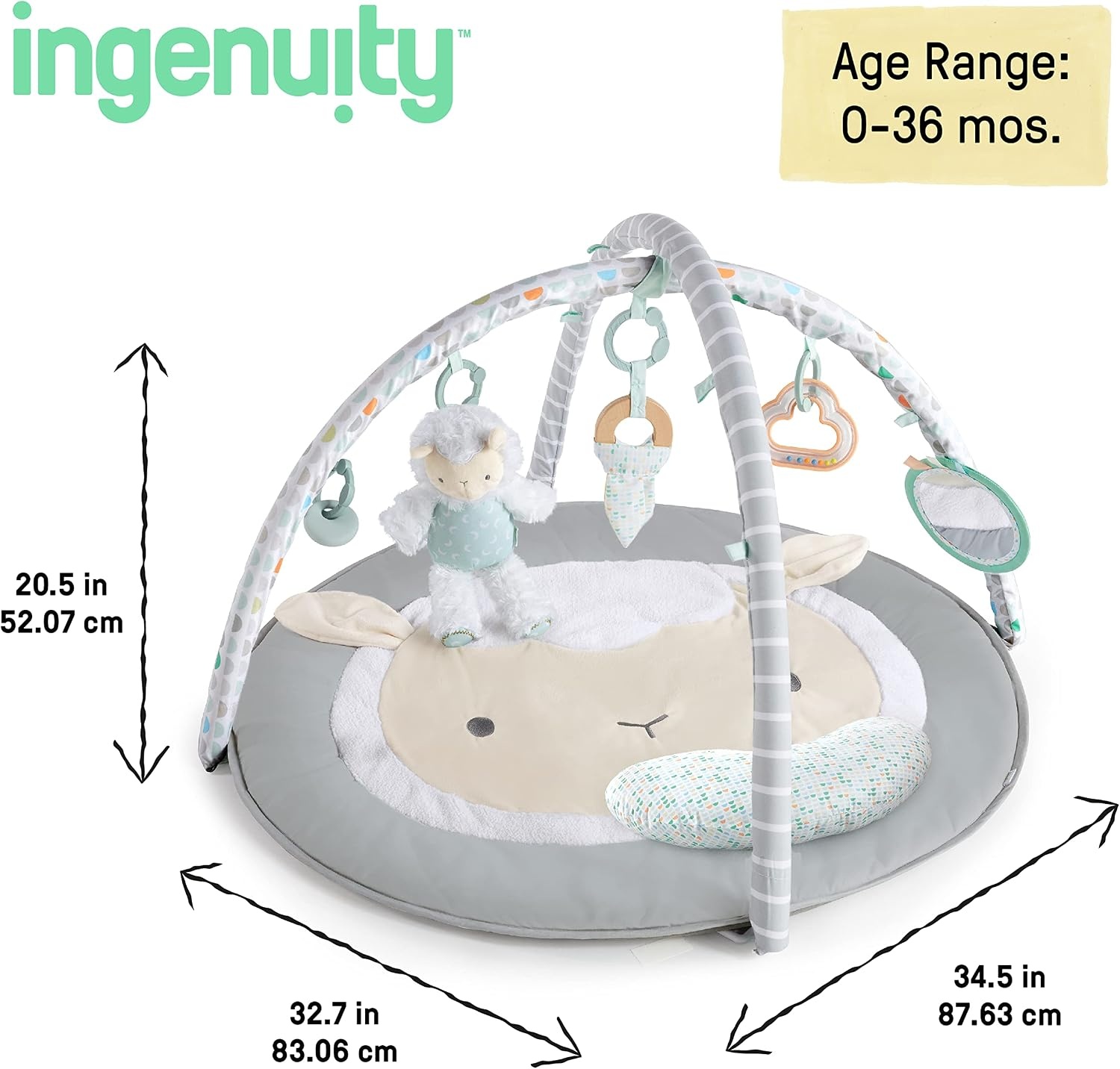 Ingenuity Speelkleed met boog, Sheppy's Spot, Grijs - 34% Korting!