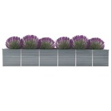 Plantenbak Verhoogd Staal Grijs 480x80x77 cm - 52% Korting