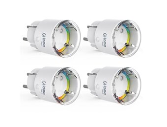 GHome Smart Wifi-stopcontacten (4 stuks) - Meet Stroomverbruik met 33% Korting