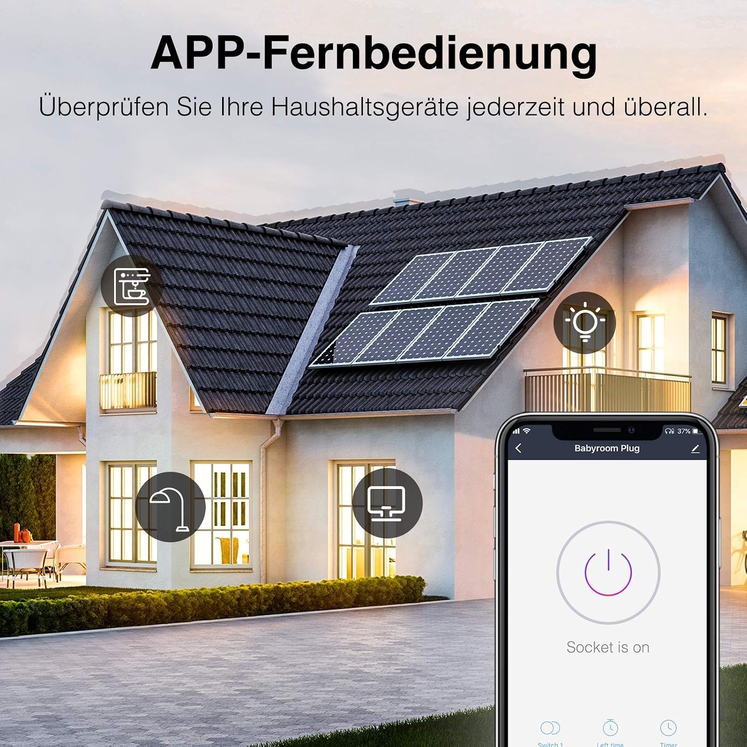GHome Smart Wifi-stopcontacten (4 stuks) - Meet Stroomverbruik met 33% Korting