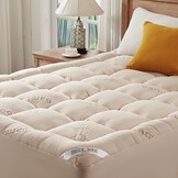 BEDLORE Matrastopper Bamboe/Polyester 160x200 cm Beige - 34% Korting